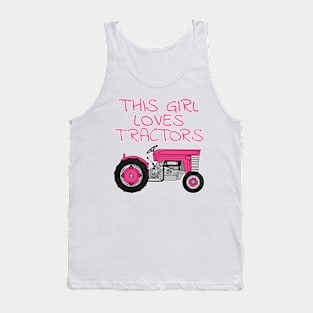 Vintage Tractor, This Girl Loves Tractors, Female Farmer Tank Top